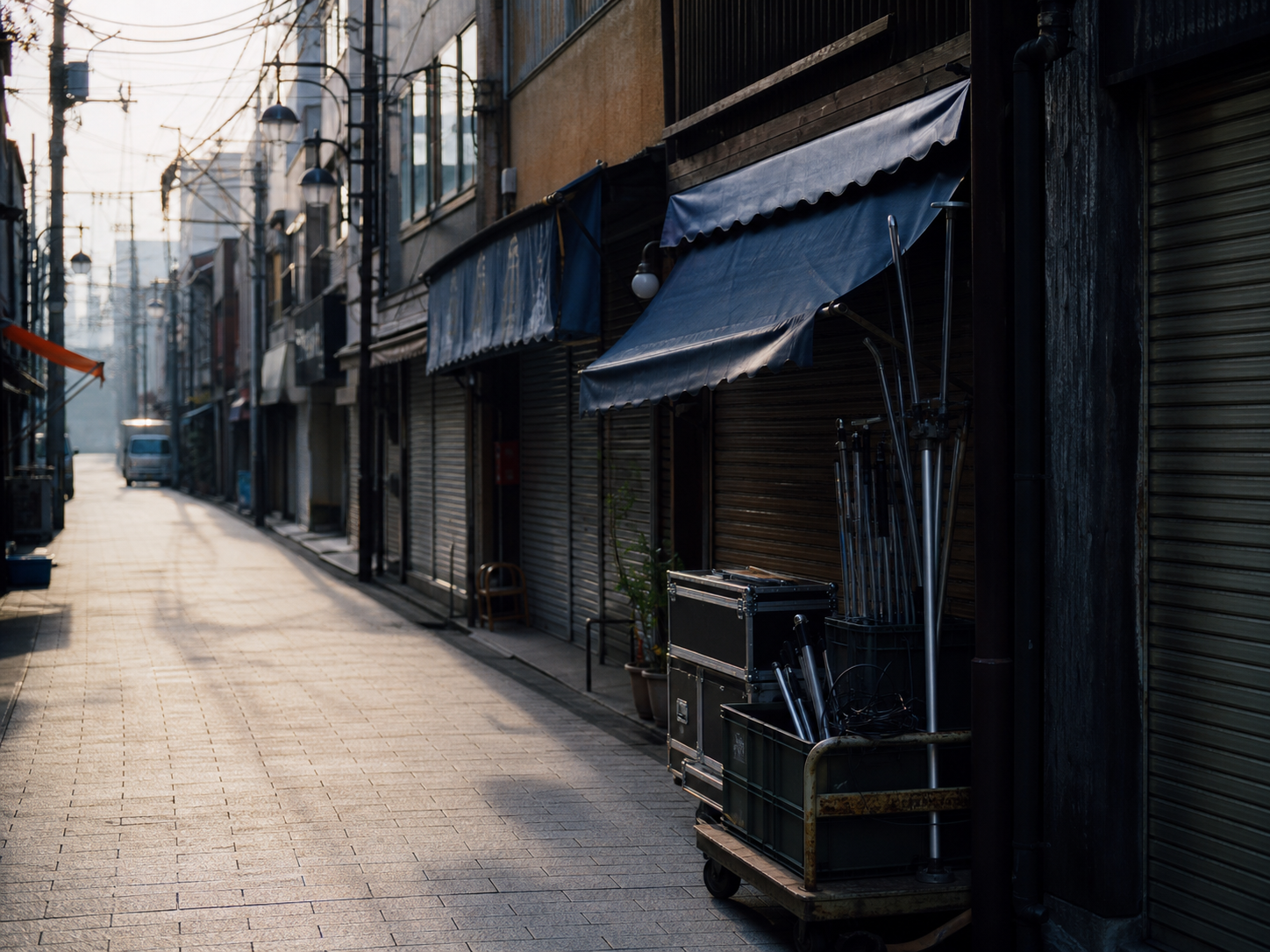 『朝の浅草は、ステージより先に店が起きていた』に残した、人物のいない小物や風景の観測写真。