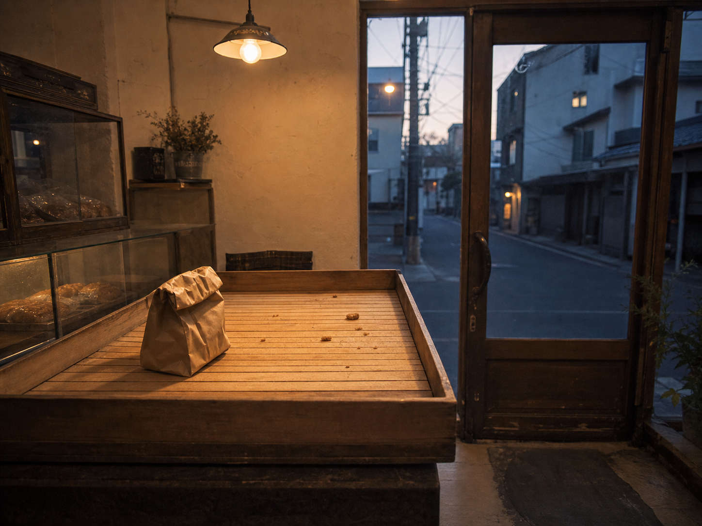 『夕方のパン屋は、残った匂いまで売っている』に残した、人物のいない小物や風景の観測写真。
