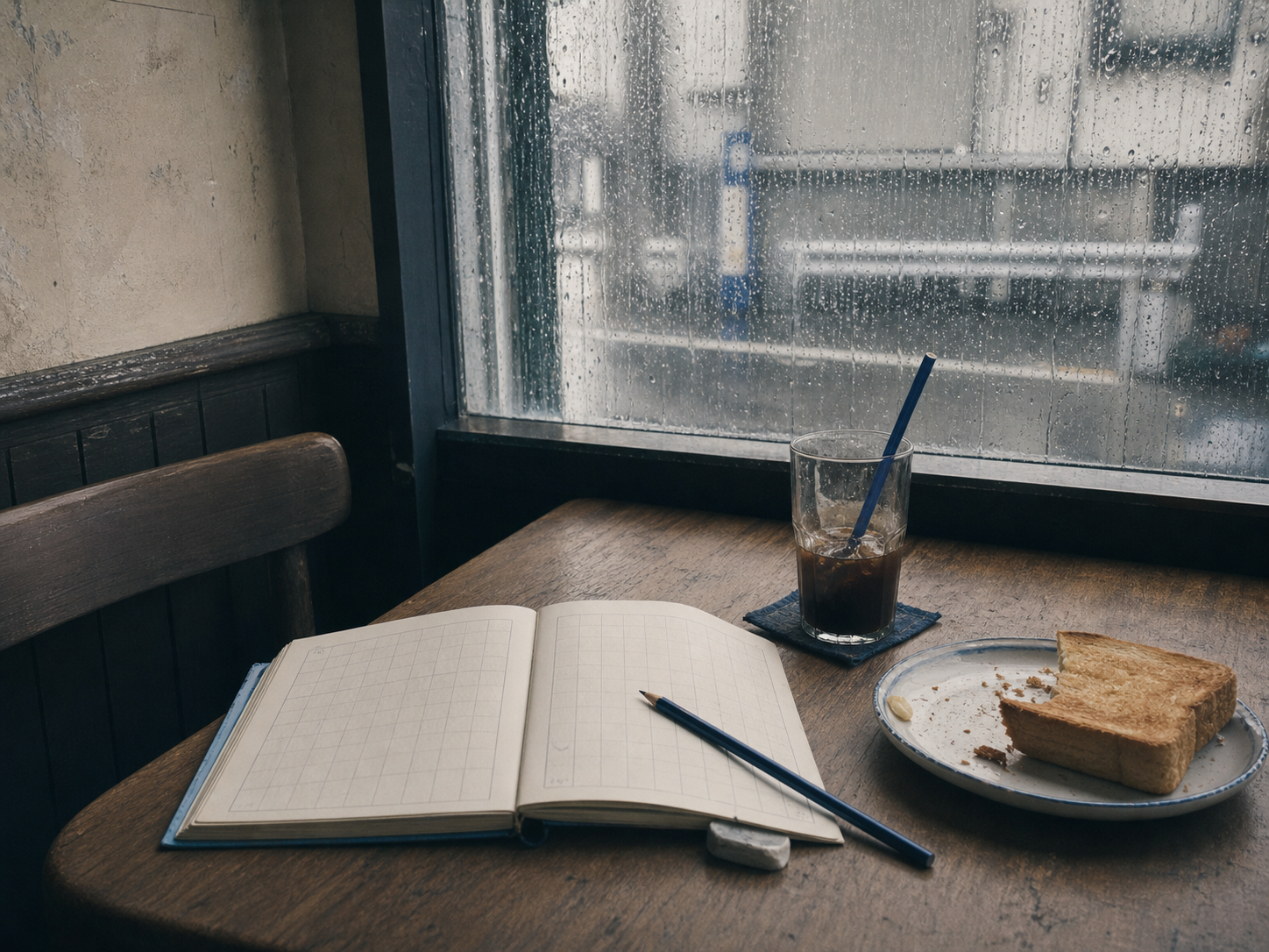 『喫茶店の宿題は、家より少しだけ進んだ』に残した、人物のいない小物や風景の観測写真。